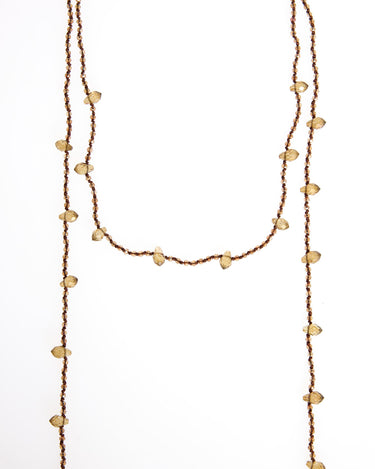 DOUBLE BEAD AMBER NECKLACE
