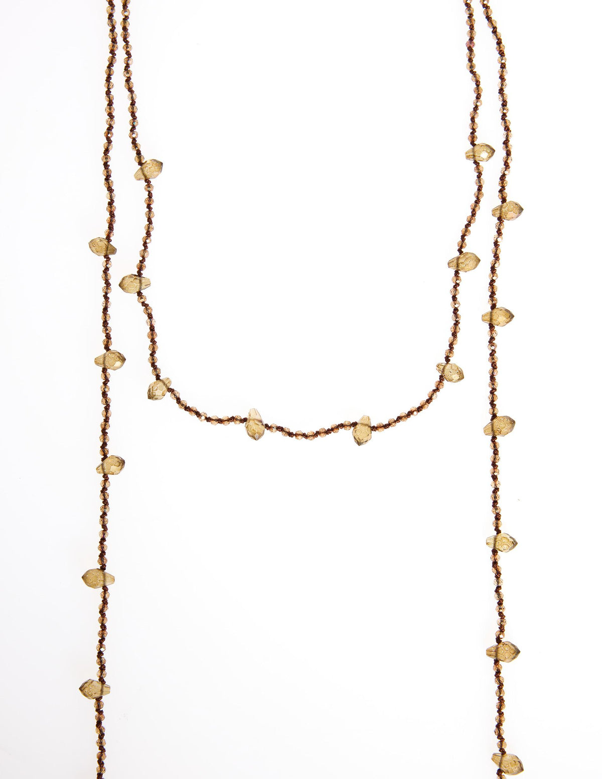 DOUBLE BEAD AMBER NECKLACE