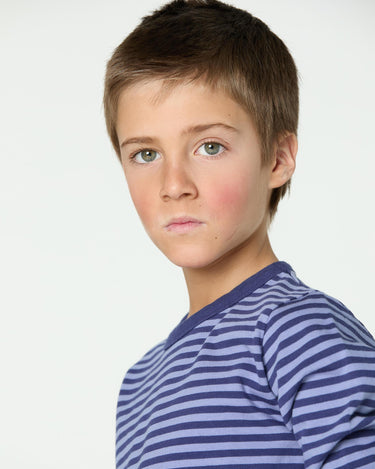 BLUE STRIPED T-SHIRT