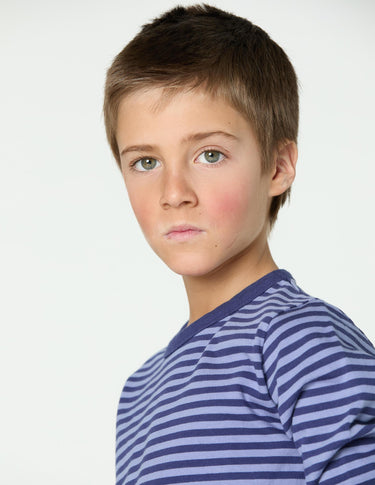 BLUE STRIPED T-SHIRT