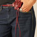 PANTALÓN PESPUNTES CINTURILLA AZUL