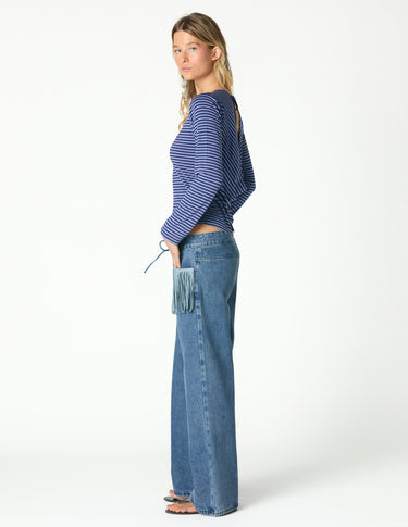 BLUE STRIPED T-SHIRT