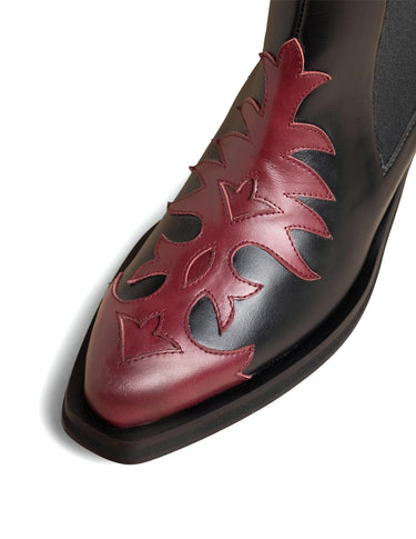 CONTRAST ANKLE BOOT