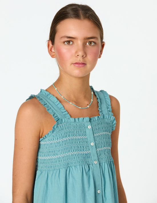 STRAPPY HONEYCOMB DRESS