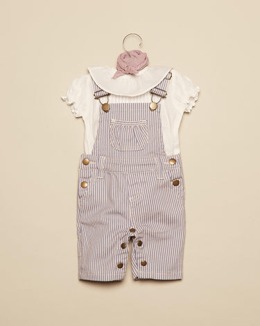 BLUE STRIPED DUNGAREES