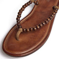 BROWN BEADED SANDAL