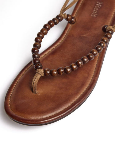 BROWN BEADED SANDAL