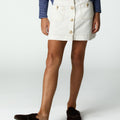 RAW DENIM BUTTON-UP SKIRT