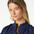 CONTRAST RUFFLE SHIRT
