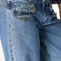 PANTALÓN DENIM TAPETA TACHAS BLUE