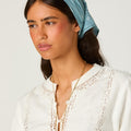 LACE-INSERT LONG SLEEVE SHIRT