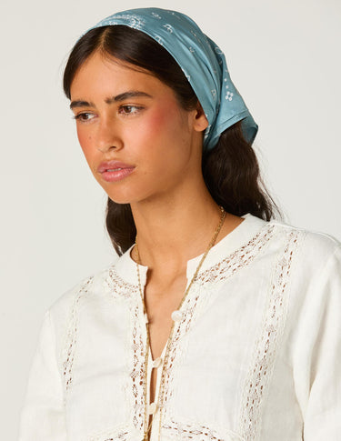 LACE-INSERT LONG SLEEVE SHIRT