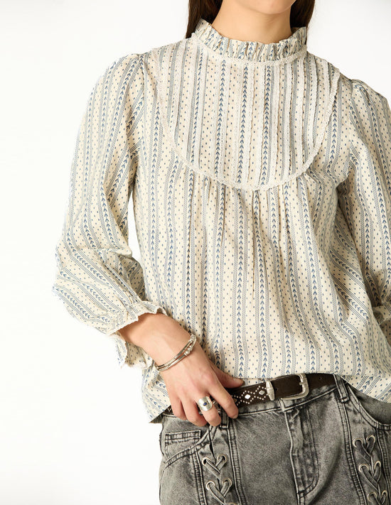 LACE ARROW SHIRT MIDNIGHT