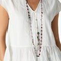 CAMISA ESCOTE PICO ENCAJE BLANCO
