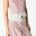 CONTRAST STRIPED SKIRT