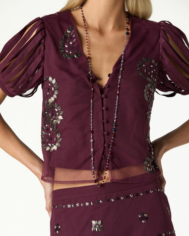 BITTERSUIT EMBROIDERED TULLE SHIRT