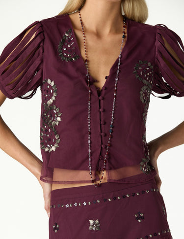BITTERSUIT EMBROIDERED TULLE SHIRT