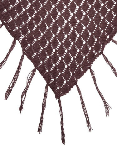 CHOCOLATE OPENWORK SCARF