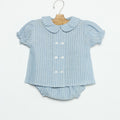 DOUBLE COLLAR SHIRT BLUE STRIPE