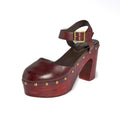 BURGUNDY WEDGE CLOG