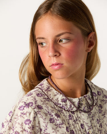 CAMISA BRIGHT FLOWERS PLUM