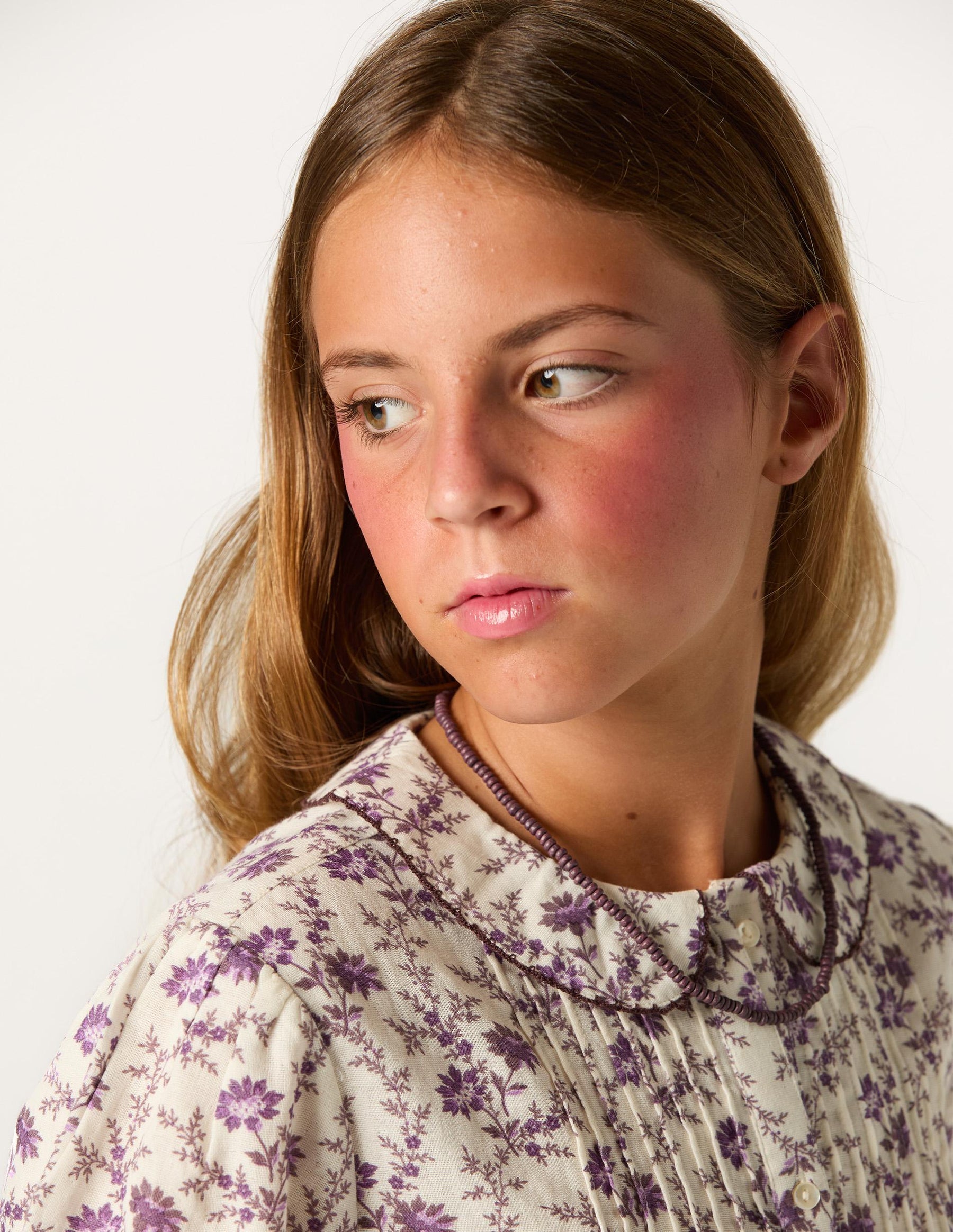 CAMISA BRIGHT FLOWERS PLUM