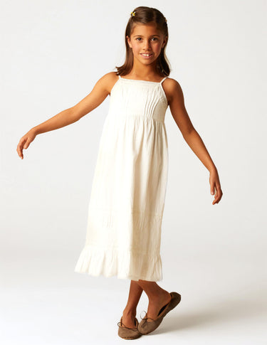 WHITE LONG CUT DRESS
