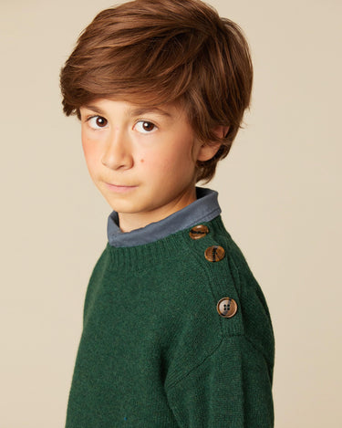 JERSEY BOTONES VERDE OSCURO