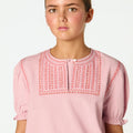 CAMISA BORDADO ROSA