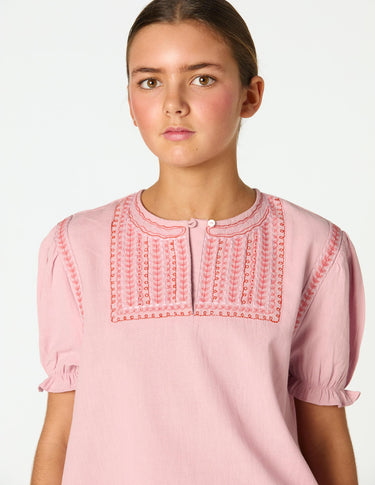 CAMISA BORDADO ROSA