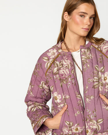 ROSES BOMBER JACKET PLUM