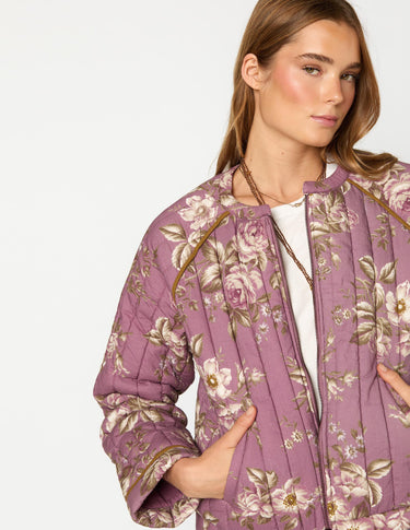 ROSES BOMBER JACKET PLUM
