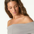 BRAIDED OFF-THE-SHOULDER SWEATER