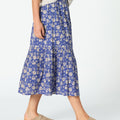 FLORAL WAVE PRINT SKIRT