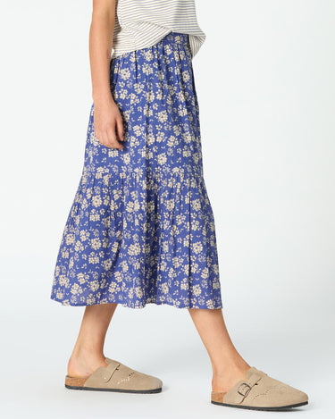 FLORAL WAVE PRINT SKIRT