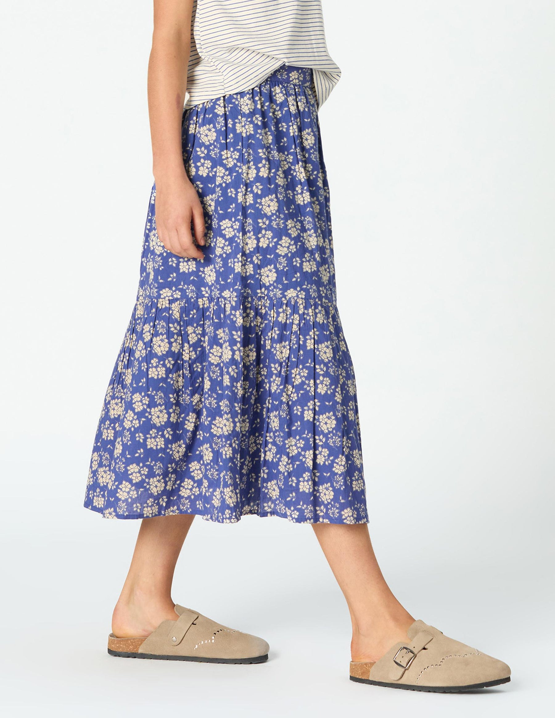 FALDA PRINT FLORAL WAVE