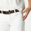 White denim pocket trousers