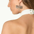 SILVER DRAGONFLY EARRINGS