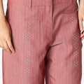PANTALON RAYAS TACHAS ROJO
