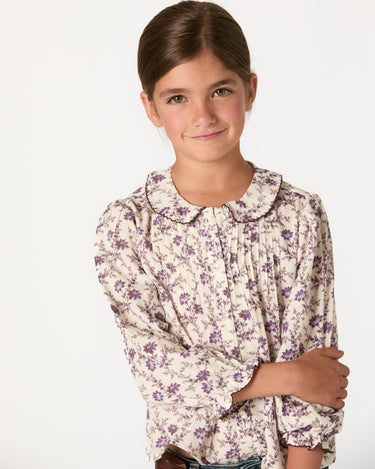 CAMISA BRIGHT FLOWERS PLUM