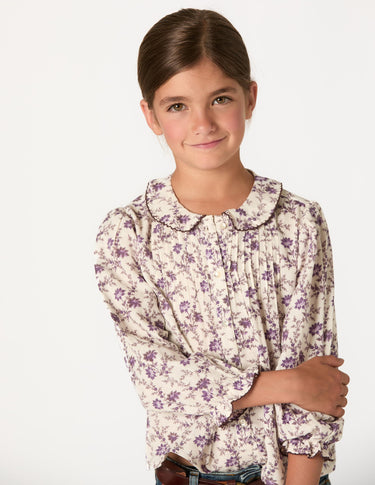 CAMISA BRIGHT FLOWERS PLUM