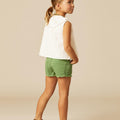 GREEN DENIM SHORTS