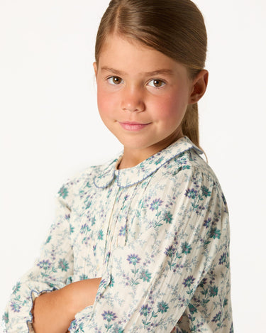 CAMISA BRIGHT FLOWERS BLUE