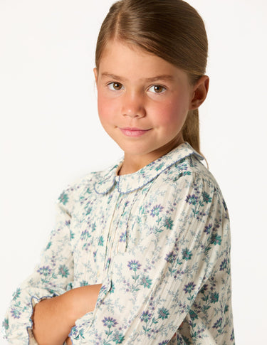 CAMISA BRIGHT FLOWERS BLUE