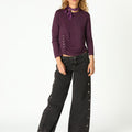 ANTHRACITE SIDE BUTTON TROUSERS