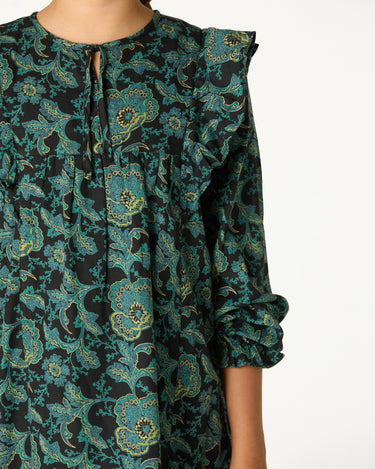 VESTIDO MANGA VOLANTE WILD BLUE