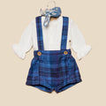 FRENCH CHECK TROUSERS - BLUE