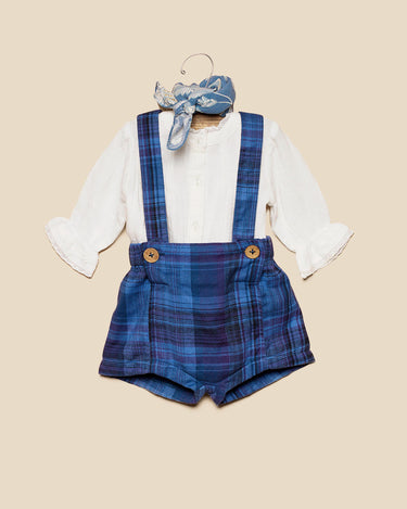 FRENCH CHECK TROUSERS - BLUE