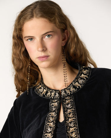 EMBROIDERED VELVET JACKET