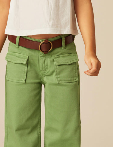 GREEN POCKET PLACKET TROUSERS